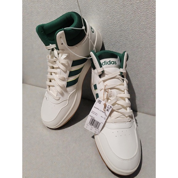 adidas Other - Adidas Hoops 3.0 Mid Mens White Green Basketball Style Shoes size 11